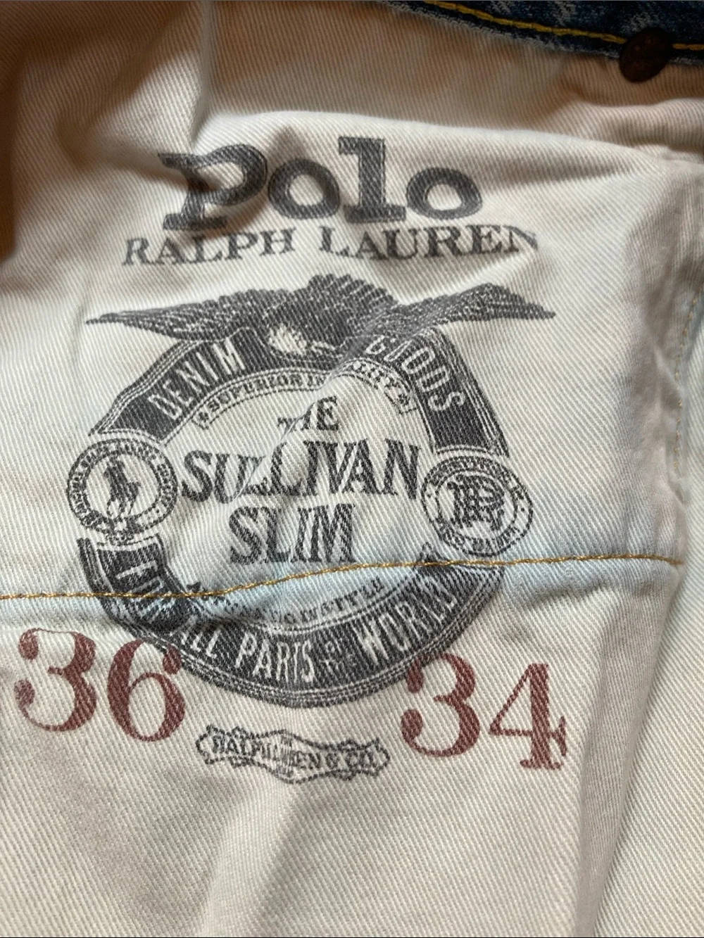 Polo Ralph Lauren Light Blue Distressed The Sullivan Slim Jean